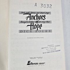 Anchors Of Hope Choir Songbook Bolks Lillenas 1988 Christian Hymns Songs Gospel