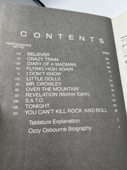 Ozzy Osbourne Songbook Guitar Vocal Tablature Music Book Cherry Lane Music 1985