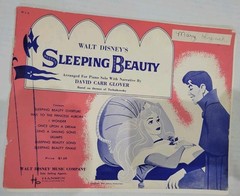 1959 Sleeping Beauty-Walt Disney Piano Music Book Vintage- Rare