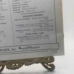 Vintage G Schirmer Bloch Suite Hebraique Viola Violin Piano Sheet Music USA