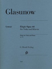 Glazunov �legie Op 44 Viola & Piano Classical Sheet Music Henle Urtext Book