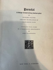 Antique 1904 Richard Wagner PARSIFAL Vocal Score – Karl Klindworth G. Schirmer