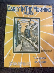 F 9×12 1922 Ragtime Sheet Music EARLY IN THE MORNING BLUES (Ray Klages)***