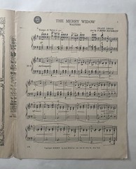 The Merry Widow Waltzes For Piano Franz Lehar 1925 Sheet Music