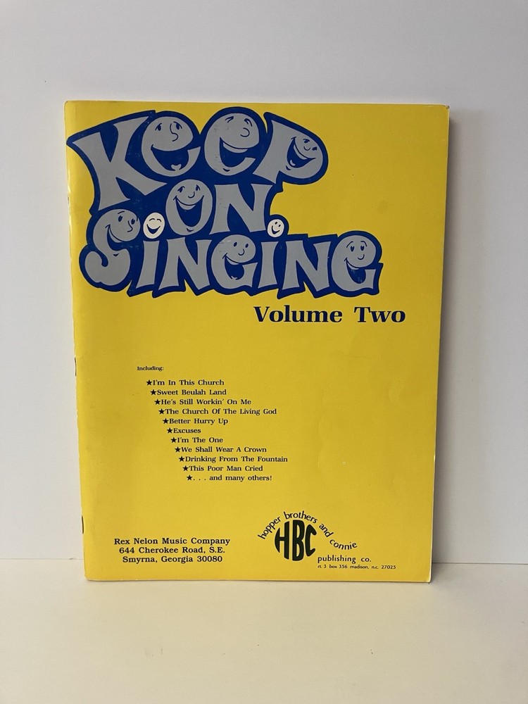 Vintage Keep on Singing Volume 2 Southern Gospel Songbook 1981 Paperback EUC