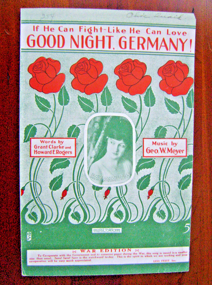 Sheet Music 1918-If He Can Fight Like He Can Love (Good Night Germany) War size
