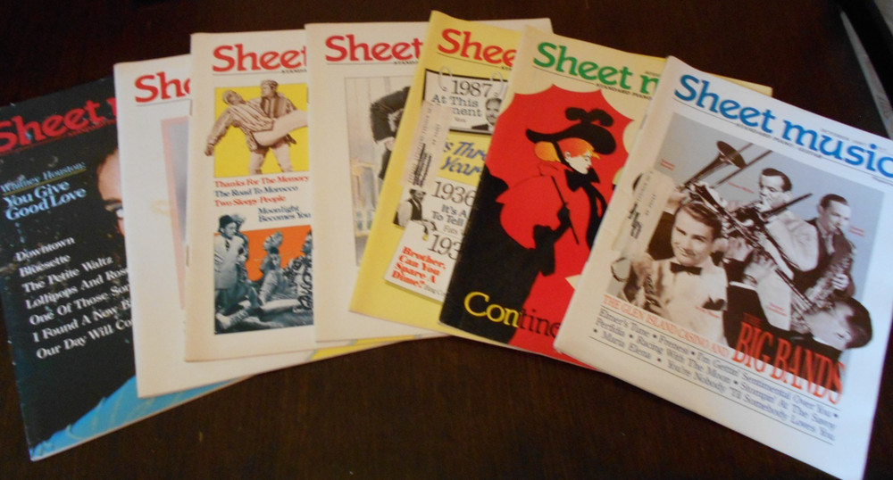 Mixed Lot Sheet Music Magazine Standard Edition 1987 Piano Guitar (7) 1986 (2)