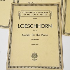Schirmer&rsquo;s Library of Musical Classics Loeschhorn Lot Of 4 For Piano 1939