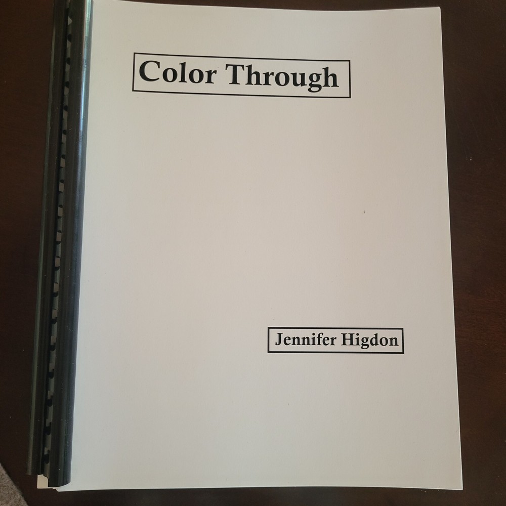 Jennifer Higdon: Color Through for Violin, Cello, Piano; Score and Parts