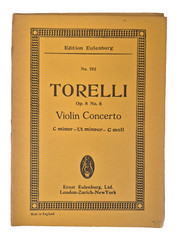 TORELLI Op.8 No.8 Violin Concerto C minor, Op. 16 Edition Eulenburg No. 782