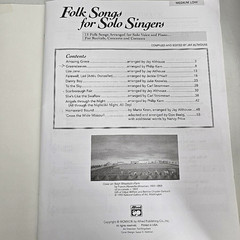 Folk Songs For Solo Singers Vol 1 Medium Low Songbook CD Alfred Music Book