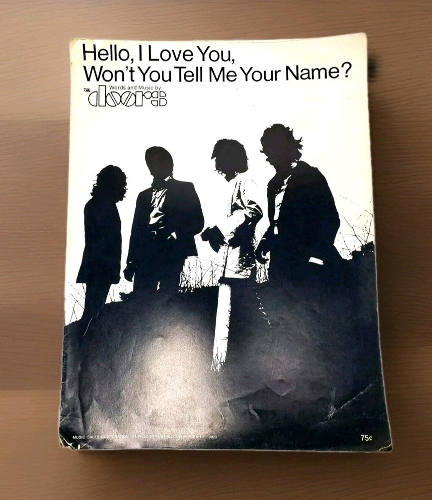 The Doors &lsquo;Hello, I Love You..&rsquo; Sheet Music (1968) Nipper Music Co. Vintage Rare