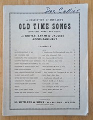 Collection of Witmark&rsquo;s Old Time Songs Vintage Music Book Guitar Banjo Ukulele