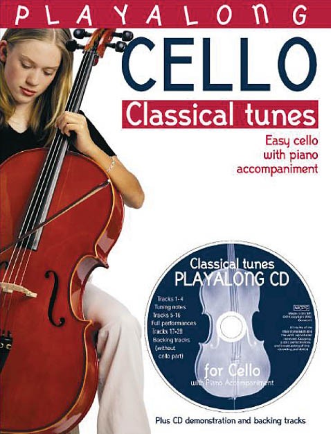 Playalong Cello Classical Tunes Easy Sheet Music Piano Play-Along Book CD Pack