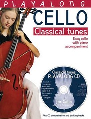 Playalong Cello Classical Tunes Easy Sheet Music Piano Play-Along Book CD Pack