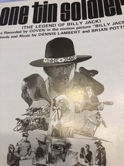1974 COVEN/BILLY JACK sheet music ONE TIN SOLDIER