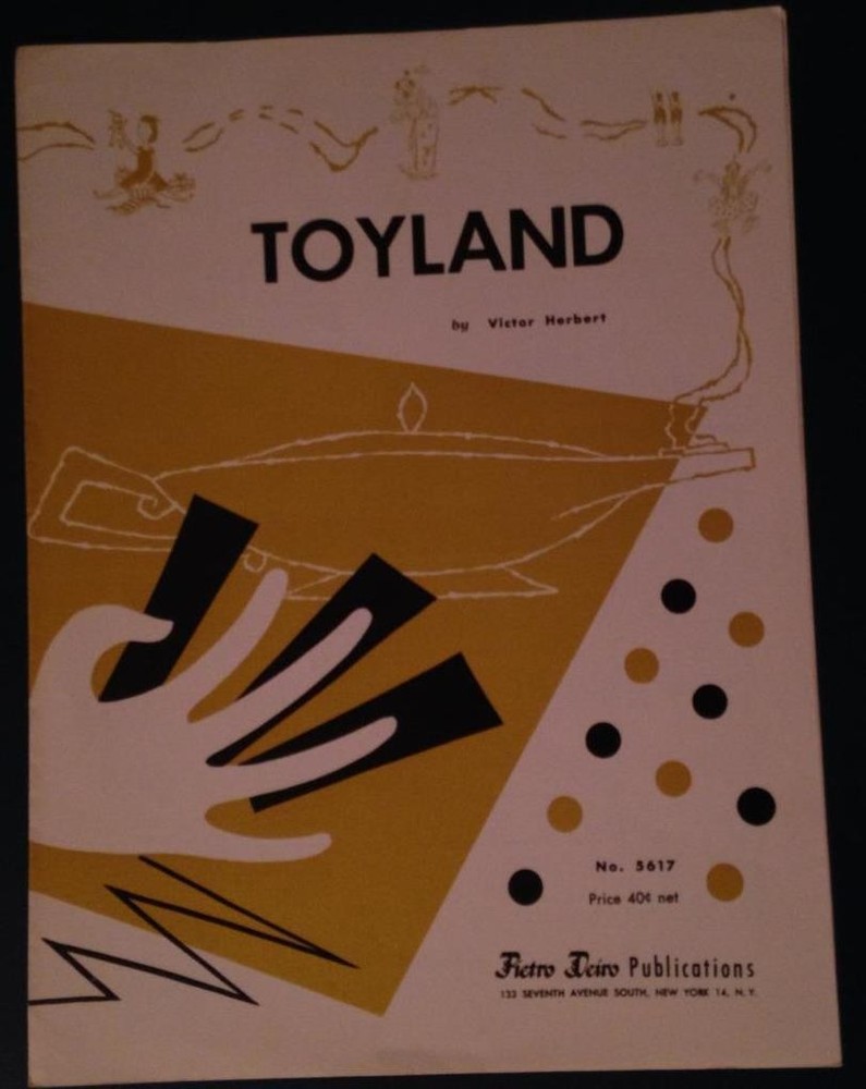 vintage 1959 Accordian Toyland sheet music & words Herbert Pietro paper