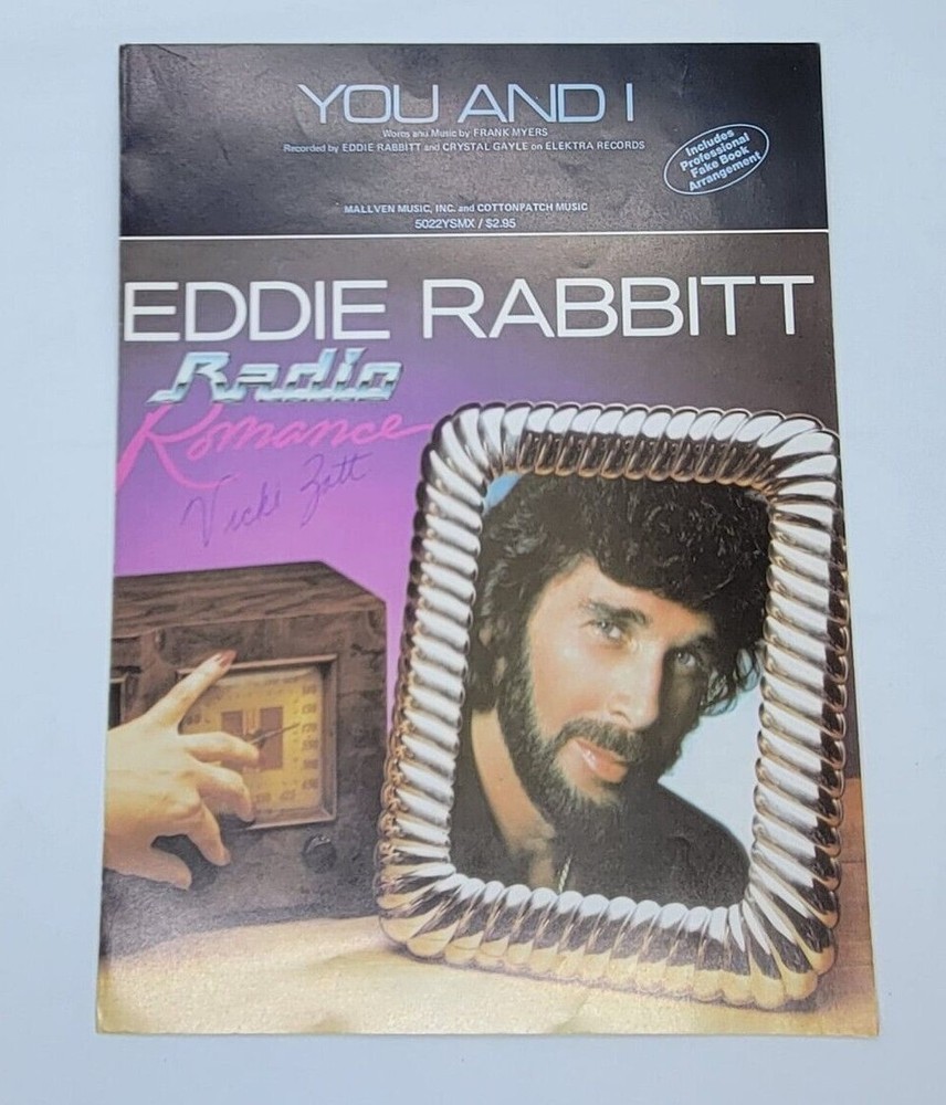 You And I Eddie Rabbitt Crystal Gayle Radio Romance Guitar Piano 1982 Vintage