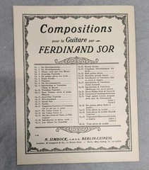 Fernando Sor 6 Little Very Easy Pieces Guitar Sheet Music Classical Spanish