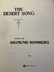 The Desert Song Vocal Score Sigmund Romberg 1926 Harms Inc Hammerstein Harbach