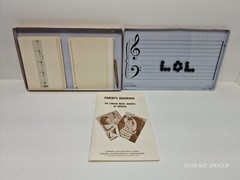 Vintage 1978 Yamaha Music School Kids Piano Learning Kit Notes Cards & Tin Case