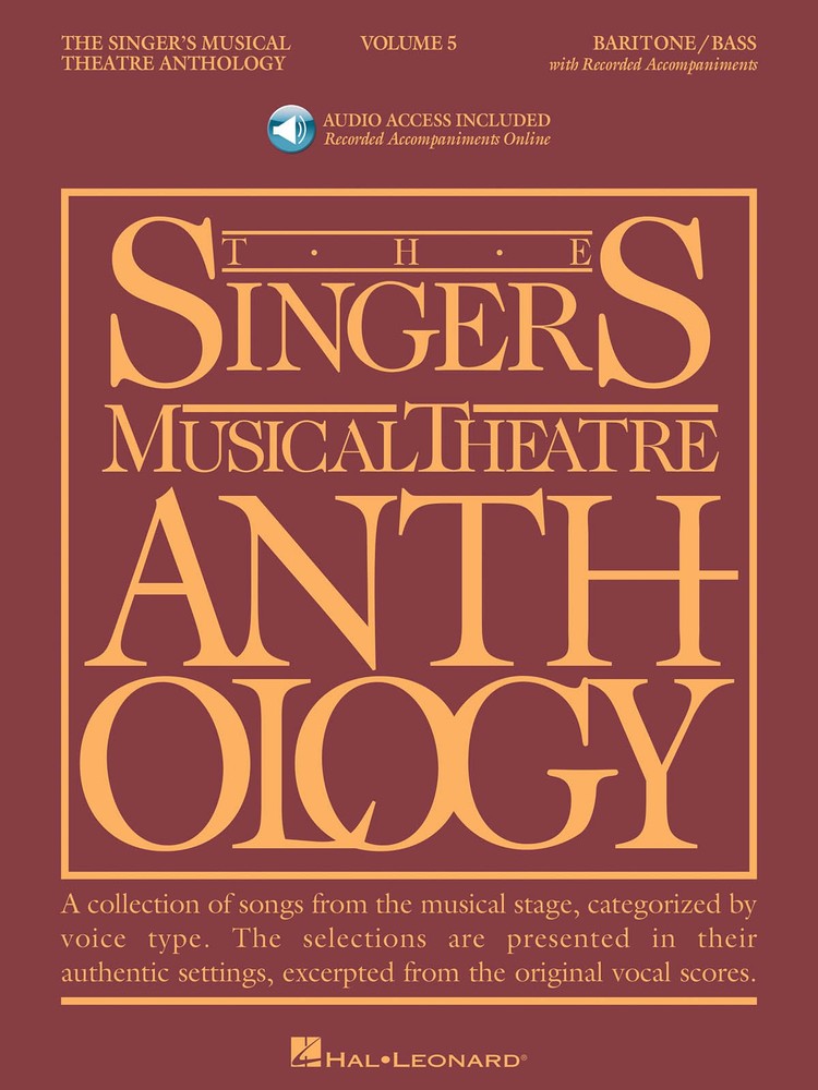 Singer&rsquo;s Musical Theatre Anthology Vol 5 Baritone Bass Piano Book & Online Audio