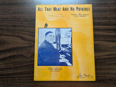 All That Meat and No Potatoes -Sheet Music (1941) Fats Waller Cover (971) Scarce