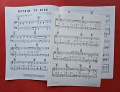 Poco Nothin To Hide Sheet Music 1988 Piano Guitar Vocal Cherry Lane USA SELLER