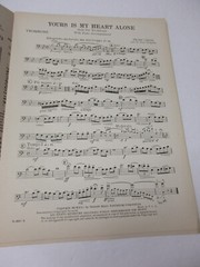 Franz Lehar Yours is My Heart Alone Trombone and Piano Sheet Music Jean Gossette