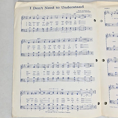 I Don&rsquo;t Need to Understand Sheet Music Shaped Note 1964 Lyrics Chords Crocker Vt
