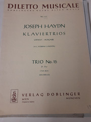 haydn piano trio # 15 for cello and violin