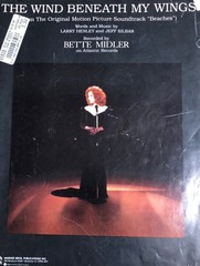 The Wind Beneath My Wings Sheet Music By Bette Midler 1989 Original Warner Bros