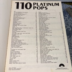 Vintage 1976 110 Platinum Pops Song Book ~ Guitar Piano Vocals Organ Chords