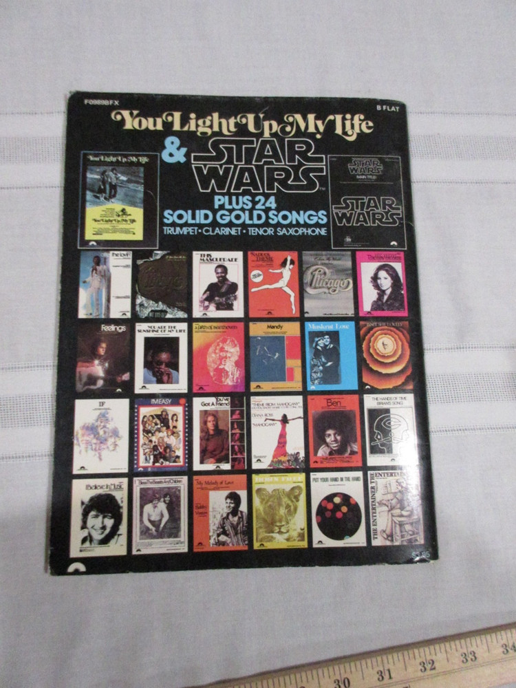 Sheet Music Book -You Light Up My Life & Star Wars Trumpet/Clarinet/Tenor Sax