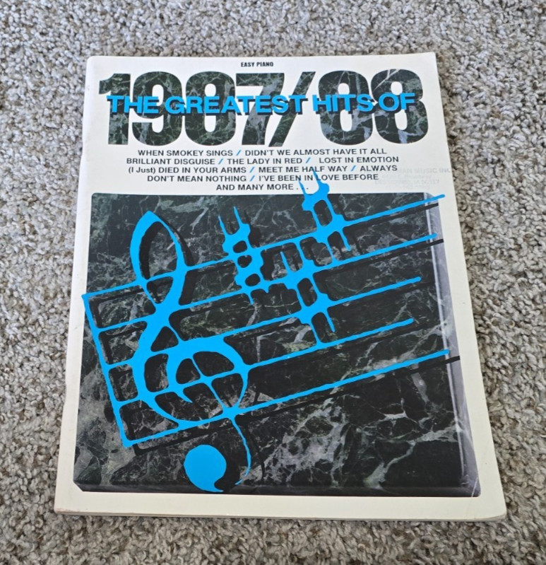 1980&rsquo;s Easy Piano Songbook The Greatest Hits of 1987/1988 1987/88