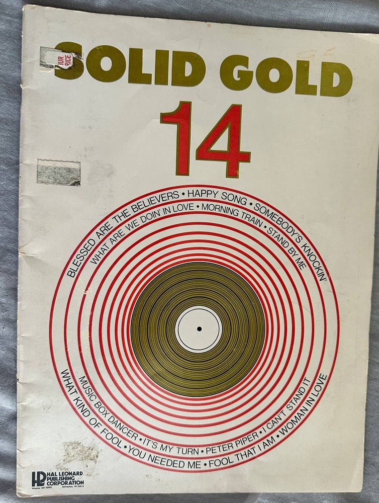 Solid Gold 14 1970s & 1980s Sheet Music Book Hal Leonard, piano, guitar, vocals