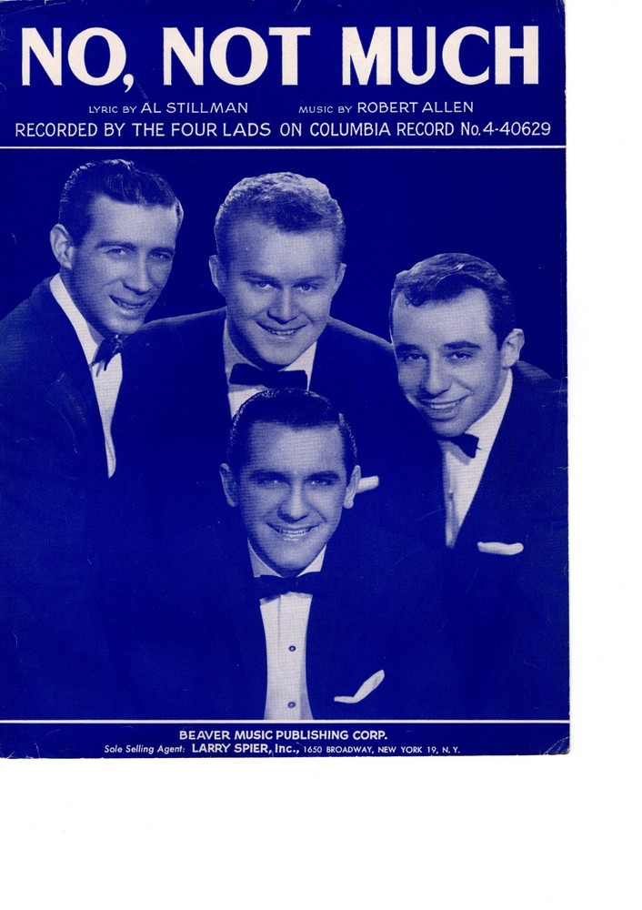 NO NOT MUCH Piano Sheet Music, Uke Tabs, Chord Symbols, & Lyrics