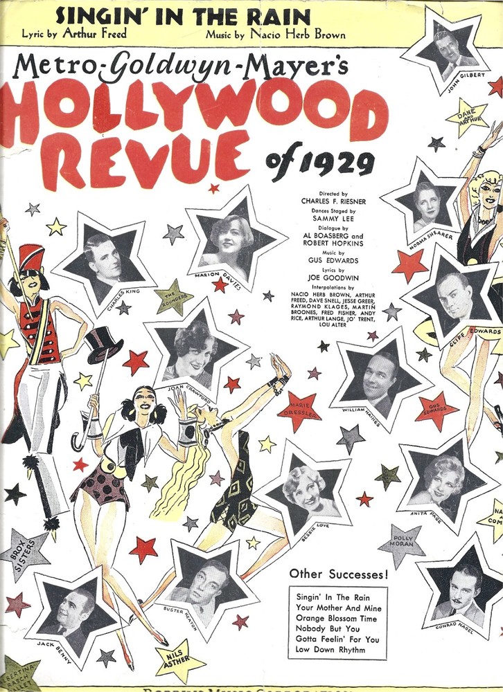Singing In the Rain Hollywood Revue Of 1929 Cliff Edwards Jack Benny Sheet Music