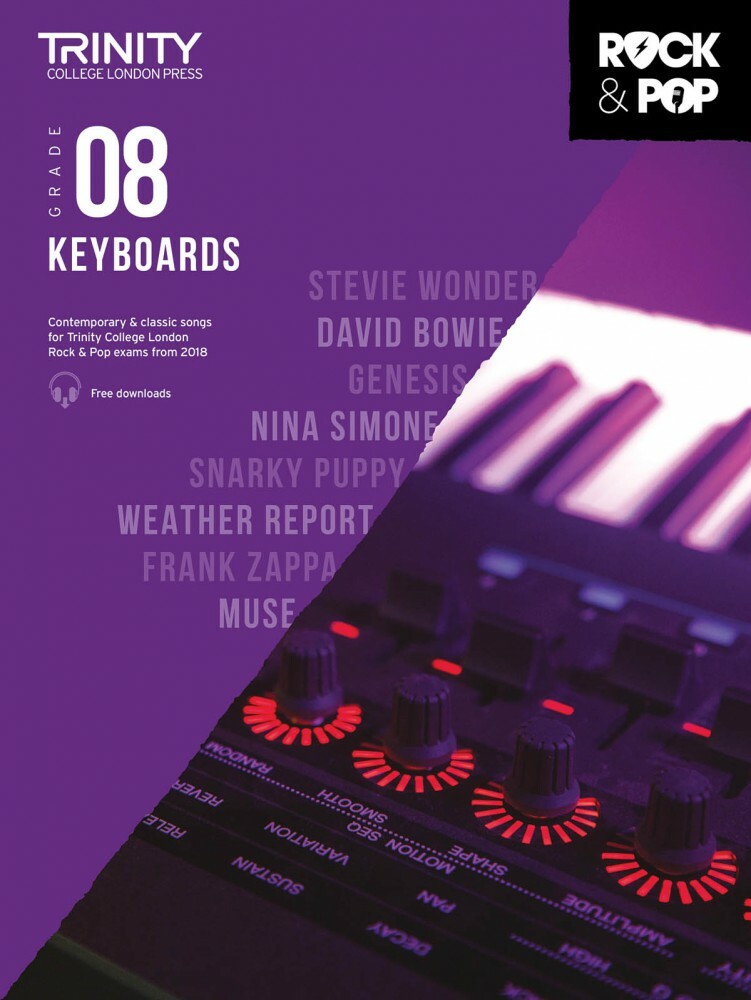 Trinity Rock & Pop 2018 Keyboards Grade 8 Piano Book and Media 000288863