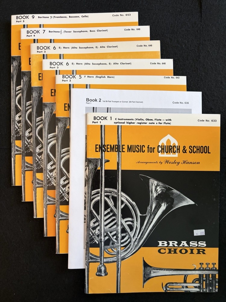 Wesley Hanson Ensemble Music Church School Brass Choir 7 Book Partial Set