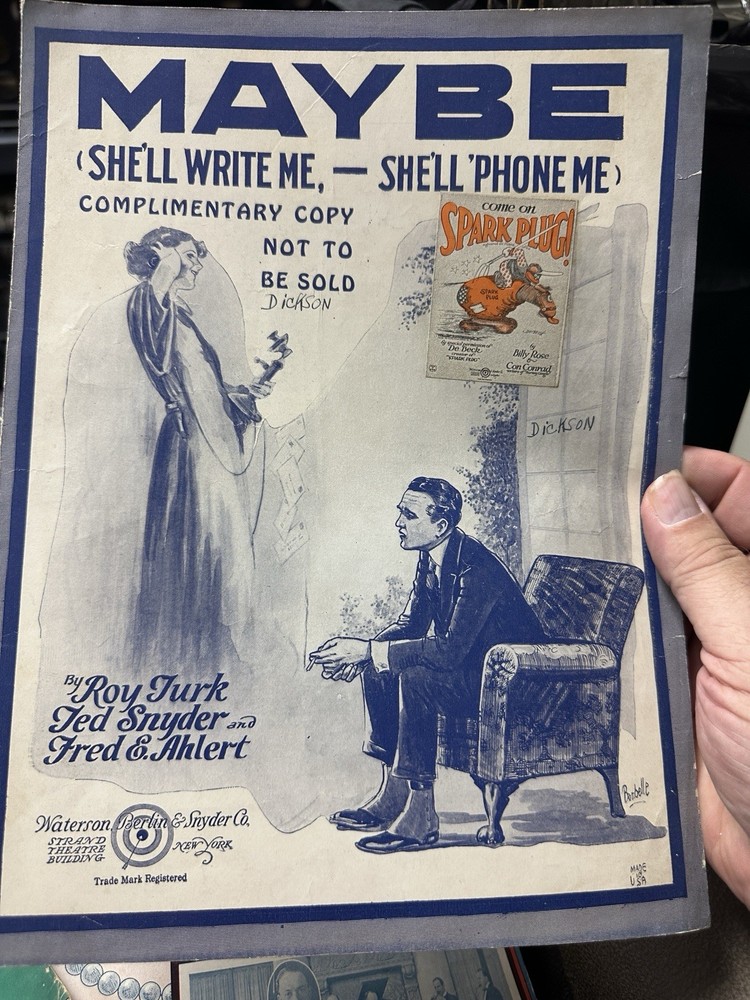 3-pack of 9×12 Sheet Music from Various Years (All Are USA press)
