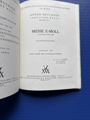 Bruckner – Mass No. 2 in E Minor (1866) – Hardcover Mu. Verlag Wien Study Score