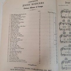 Jimmie Rodgers Americas Blue Yodeler Album of Songs De Luxe Song Sheet Book 1934