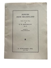 Zephyrs From Melodyland Piano Four Hands Krogmann Op15 Schirmer Sheet Music Book