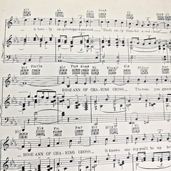 Rose Ann of Charing Cross Sheet Music 1942 Piano Lyrics Chords Goell Wayne Vtg