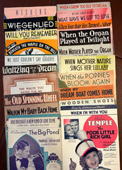 LOT OF 20 PIECES VINTAGE SHEET MUSIC PIANO-VOICE 1930s BEAUTIFUL ARTWORK #ABCD2