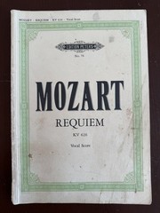 Mozart Requiem KV 626 Vocal Score Edition Peters No. 76 Vintage Sheet Music Book