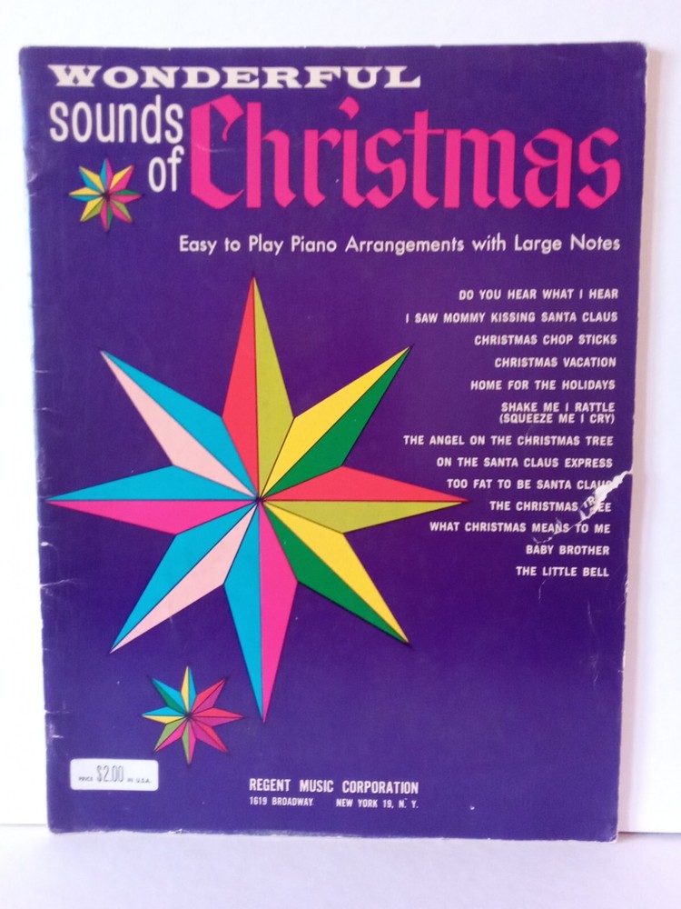 Wonderful Sounds of Christmas, Regent Music Corp., 1967, 32 Pages