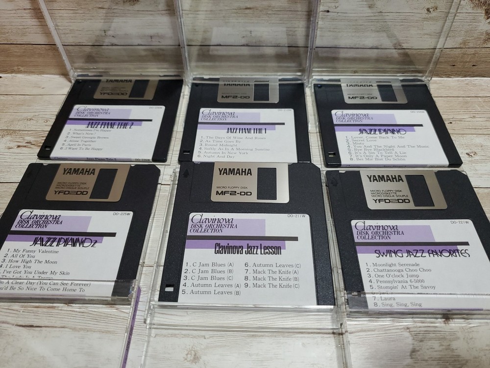 Yamaha Clavinova Disk Orchestra Collection Jazz Learning Lot MF2-DD YFD2DD READ!