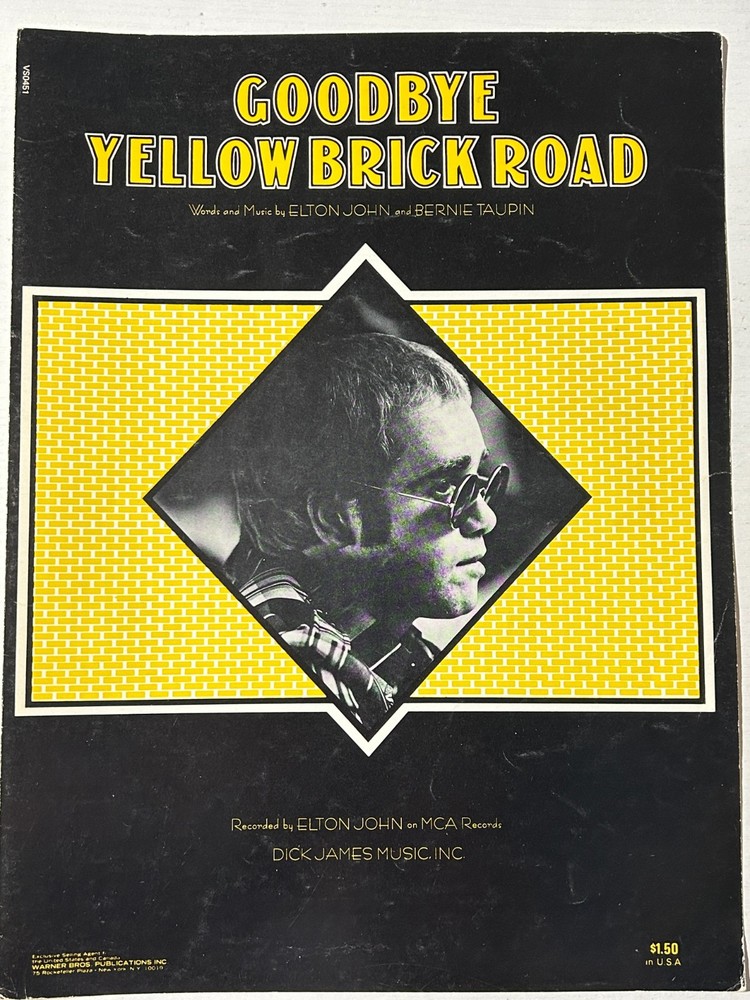 elton john goodbye yellow brick road 1973 sheet music